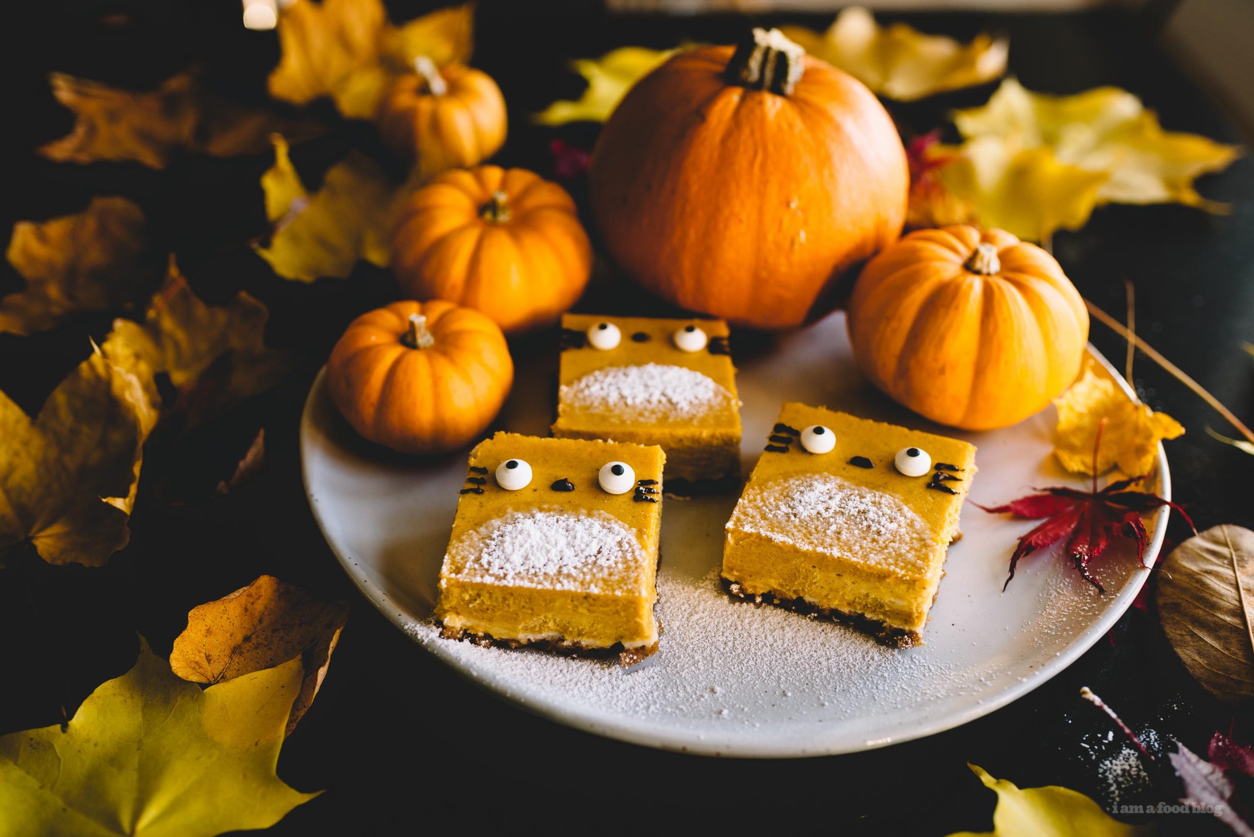 pumpkin cheesecake totoros - www.iamafoodblog.com